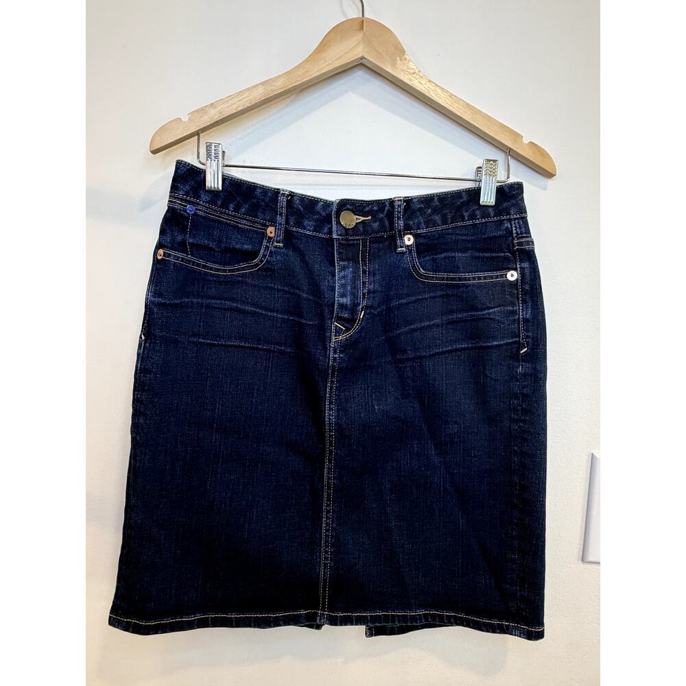 Gap 1969 Dark Wash Denim Mini Skirt Size 28 / 6 Stretch Jean Skirt